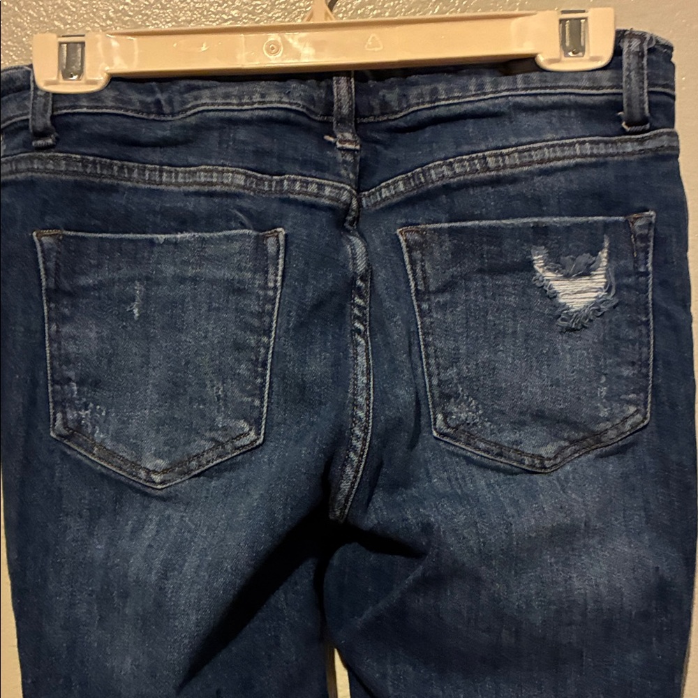 Stylish Risen Button Fly Blue Distressed Women Je… - image 4